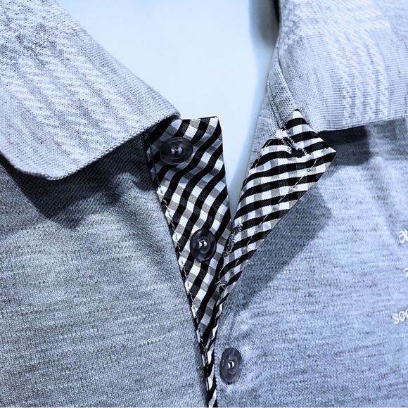 Scotland Polo Shirt with Classic Collar and Gingham trim XXL - Picture 4 of 9